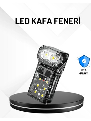AyrStore Buğz Sensörlü LED Kafa Feneri Şarj Edilebilir Manyetik Eller Serbest