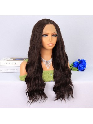 Kaia Life Koyu Kahverengi Dalgalı Tül Peruk