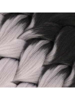 Kaia Life Afrika Örgülük Sen Ombreli  100 Gr. / Siyah / Orta Ton Gri