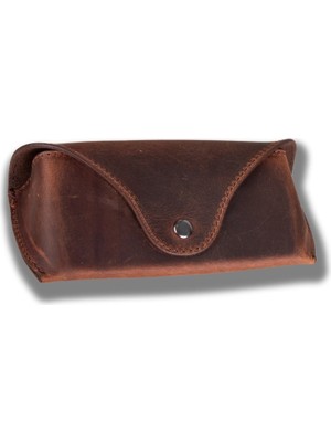 AyrStore Buğz Roan Deri Gözlük Kılıfı G2 Kahve