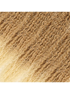 Kaia Life Brazilian Afro Dalgası  / Karamel / Platin Ombreli