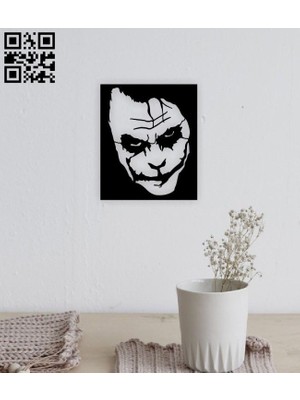SS Cnc Sscnc Joker Lazer Kesim Dekoratif Duvar Tablosu (40X33 Cm)