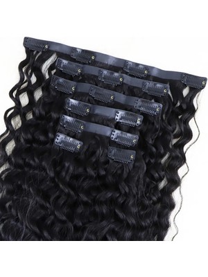 Kaia Life Yoğun Dalgalı 7 Parça Görünmez Yarım Ay Set %100 Gerçek  / 45CM