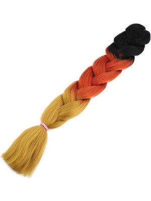 Kaia Life Afrika Örgüsü ve Rasta Için Sen Ombreli  / Siyah / Bakır / Karamel