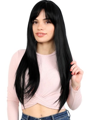 Kaia Life Fiber Sen Uzun Düz Kahküllü  Peruk / Siyah