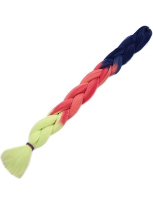 Kaia Life Afrika Örgüsü ve Rasta Için Sen Ombreli  / Mor / Pembe / Açık Fıstık Yeşili