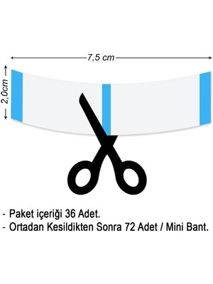 Kaia Life Ultra/hold Mini's Protez  Bandı 36 Adet / 72 Tabs