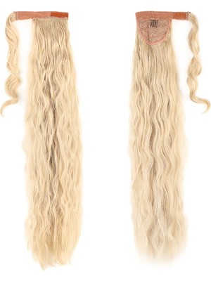 Kaia Life Bağlamalı Kabarık Dalgalı At Kuyruğu / Kumral Beyaz Platin Röfleli