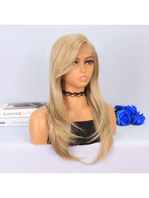 Kaia Life Katlı Kesim Balköpüğü Platin Röfleli Yan Tül Peruk