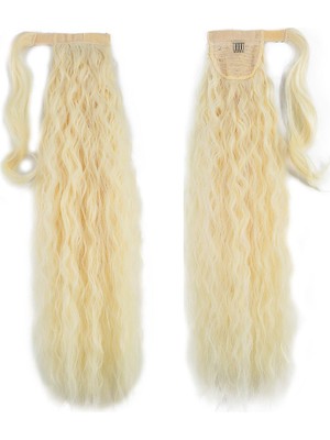 Kaia Life Bağlamalı Kabarık Dalgalı At Kuyruğu / Açık Platin