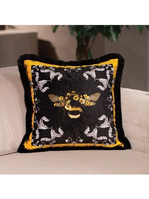 Adawall Arı Desenli Dekoratif Kırlent Kılıfı