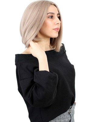 Kaia Life Kahkülsüz Düz Kısa Fiber Sen Peruk / Küllü Bebek Sarı