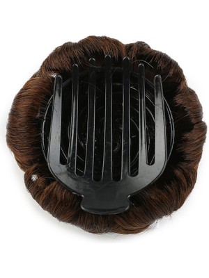 Kaia Life Taşlı Topuz Toka / Kahve Karamel