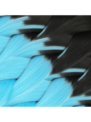 Kaia Life Afrika Örgülük Sen Ombreli  100 Gr. / Siyah / Açık Mavi