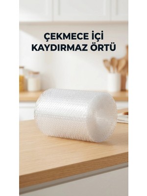 Aesco Mutfak Şeffaf Kaydırmaz Pvc Raf Örtüsü 45X300 cm Dolap Içi Koruyucu