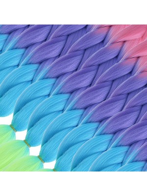 Kaia Life Afrika Örgülük Ombreli Sen  100 Gr. / Pembe / Mor / Açık Mavi / Neon Sarı