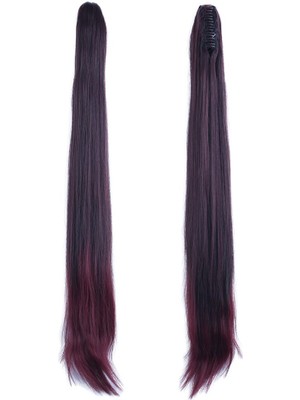 Kaia Life Tokalı Düz At Kuyruğu / Koyu Kızıl