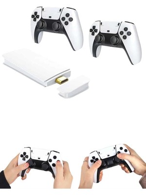 Astraltech 4K Hd Görüntü Kaliteli Retro Game Stick 20000 Oyunlu Çift Kollu Beyaz Game Stick