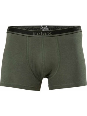 Aesco Relax Pamuklu Esnek Erkek Boxer Haki - 1268A