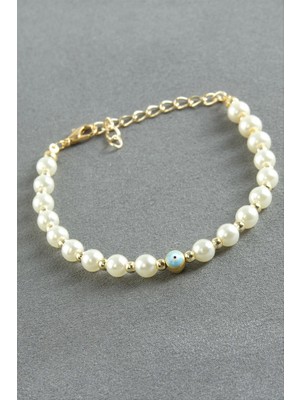 Zero Land Drnds Nazar Inci Bileklik - Beyaz