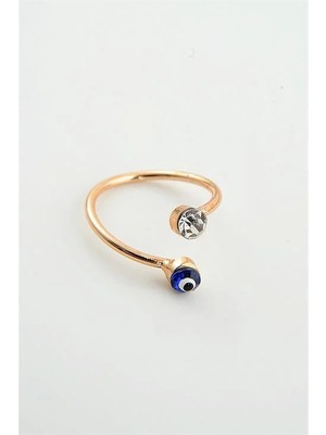 Euromoda Nazarlık Figürlü Zirkon Taşlı Ayarlanabilir Yüzük