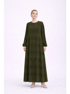 Nurcan Çetin 10181 Heddy Kare Desenli Elbise