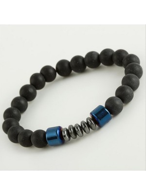 Zero Land Drnds Hematit & Mat Onix Doğaltaş Bileklik - Sarı