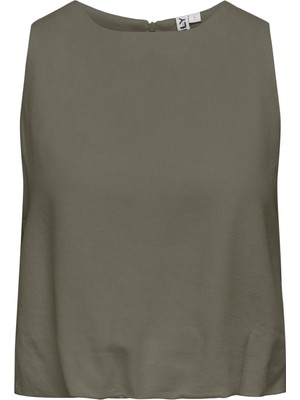 Only Onlgoa Kadın Askılı Balon Keten Bluz Desenli