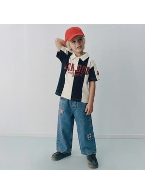 La'ciel Paris Pamuklu London Baskılı Tişört ve Yamalı Pantolon