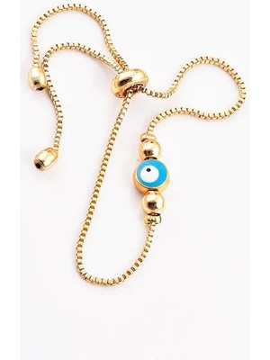 Euromoda Nazar Tasarımlı Boncuklu Asansör Kapamalı Bileklik