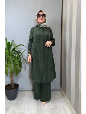 Miss Dalida Hakim Yaka Cepli Cupro Kap Haki T26Y-8008