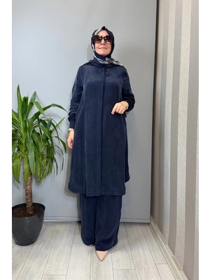 Miss Dalida Hakim Yaka Cepli Cupro Kap Lacivert T26Y-8008