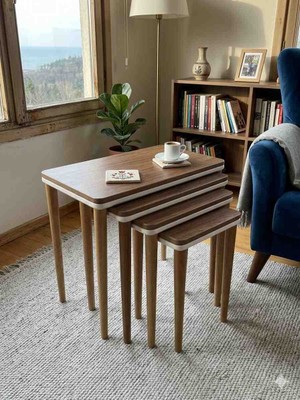 Gofret Oval Serisi 4'lü Çift Katlı Mdf-Lam