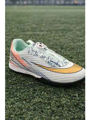 papucumun dünyası Mekanizma Bağcıklı  Laliga Unisex Erkek ve Kız  Çocuk Halı Saha Ayakkabısı