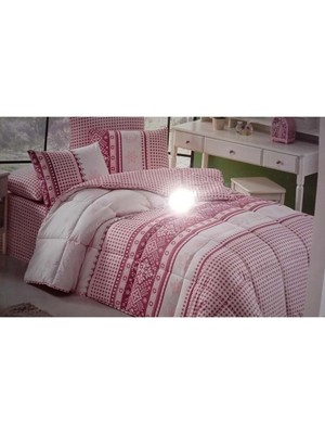  %100 pamuk ranforce tek kişilik uyku seti-markiz bordo