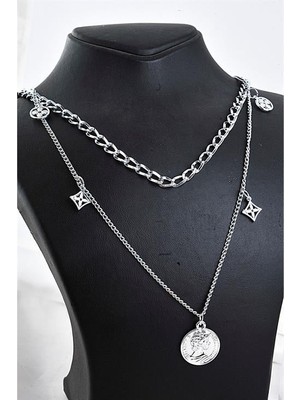 Euromoda Kraliçe Elizabeth Tasarımlı Van Cleef Figürlü Yüksek Kaliteli Zincirli Kolye