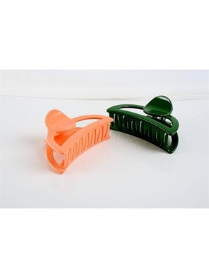 Euromoda 2'li Büyük Boy Parlak Renk Renk Kaliteli Mandal Toka Seti