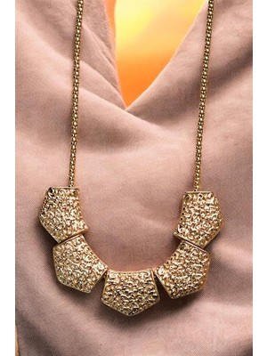 Euromoda Özel Tasarımlı Kalın Yılan Zincirli Gerdanlık Kolye