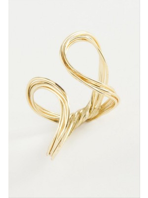 Zero Land Drnds Oval Metal Yüzük - Sarı