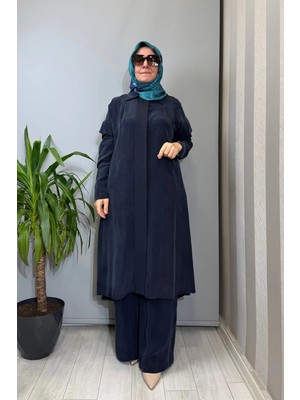 Miss Dalida Kol Detaylı Cupro Kap Lacivert T26Y-8007