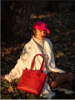 twingold Isminize Özel Deri Tote Bag