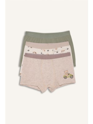 DeFacto Ayı Baskılı Penye 3'lü Boxer Erkek Çocuk G8559A826SP