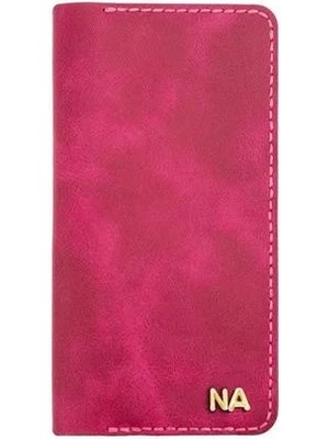 twingold Isminizin Baş Harflerine Özel %100 Dana Deri Rainbow Uzun Fuşya Cüzdan