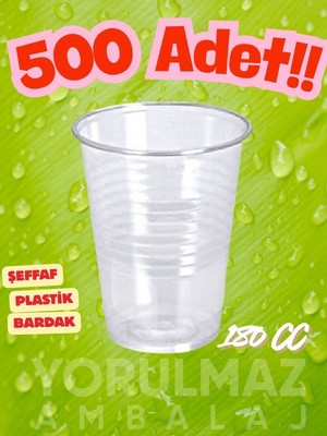 Yorulmaz Ambalaj ✨ 180 cc Plastik Bardak 500 Adet Ekonomik Paket – Şeffaf Dayanıklı Tek Kullanımlık Bardak