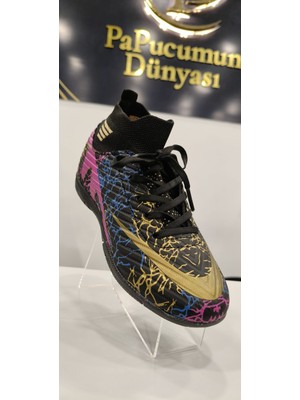 papucumun dünyası Mekanizma Bağcıklı  Laliga Unisex Erkek ve Kız  Çocuk Halı Saha Ayakkabısı