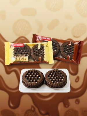 ÖZ OFİS Cookies Kurabiye Şekilli Çikolatalı Silgi 2'li Set - Özel Paketli - Iz Bırakmaz Yumuşak Okul Silgisi