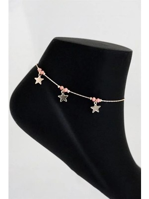 Euromoda Yıldızlar Tasarımlı Gold Renkli Halhal Ayak Aksesuarı