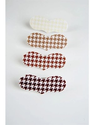 Euromoda Kalp Tasarımlı 4lü Klipsli Yan Toka Seti