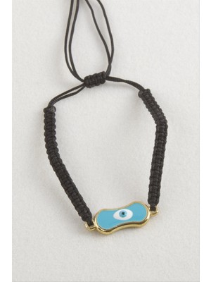 Zero Land Drnds Oval Nazar Makrome Örgülü Bileklik - Yeşil