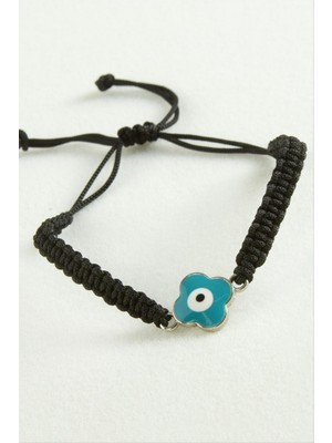 Zero Land Drnds Çiçek Nazar Makrome Ip Bileklik - Turkuaz